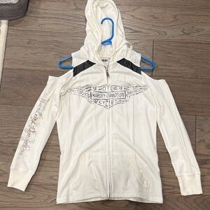 Harley-Davidson White Zip-Up jacket